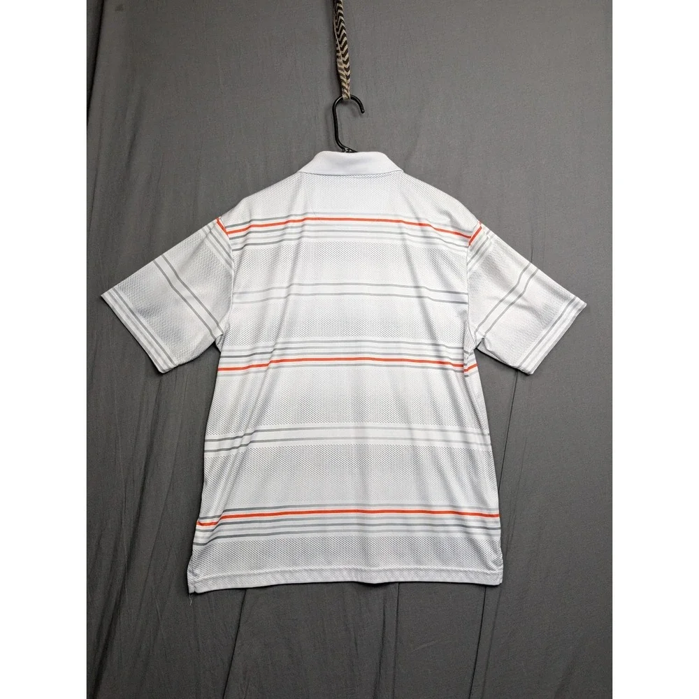 Ben Hogan Performance Polo Golf Shirt White With Stripes Men's Size Large